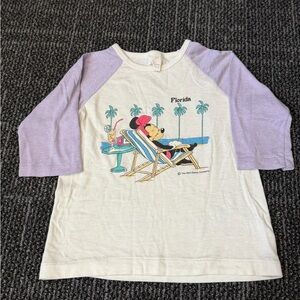 Vintage 80s Disney "Pool Pals" Minnie Mouse T-shirt Kids 7-8